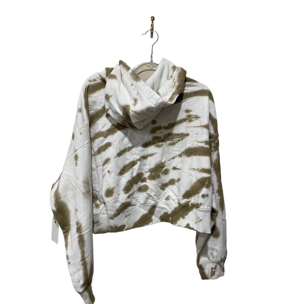 GOOD AMERICAN Cool Crop Hoodie In Putty Tie Dye Size XXL - Picture 8 of 9